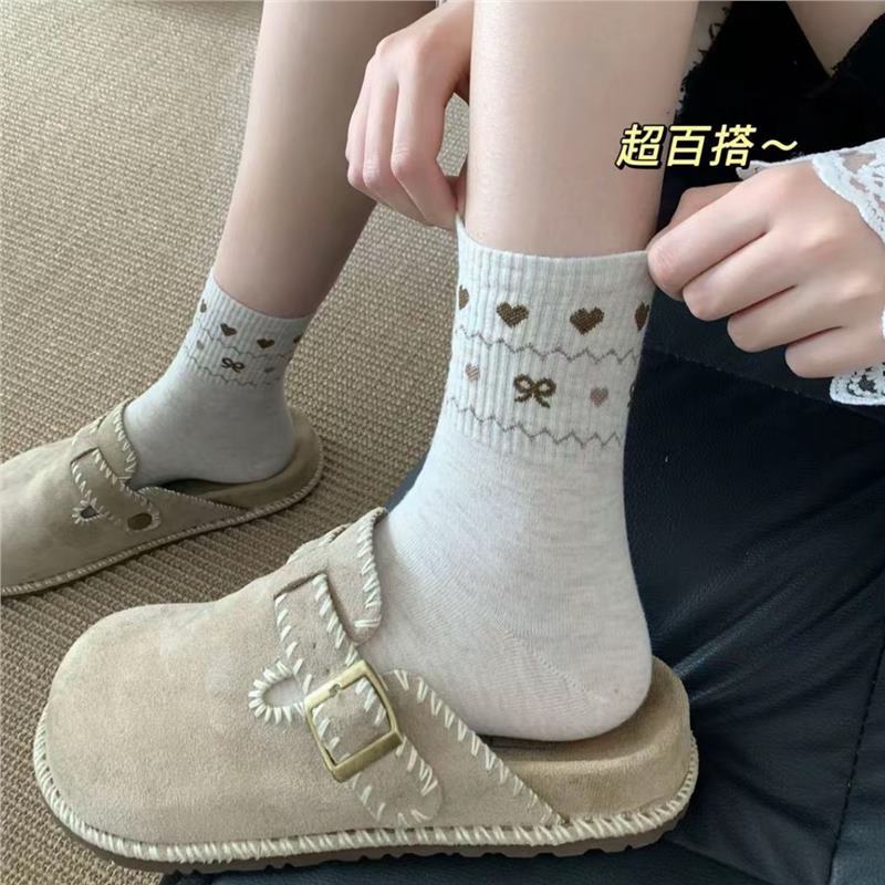 士中筒女袜ins风百搭潮流长筒袜