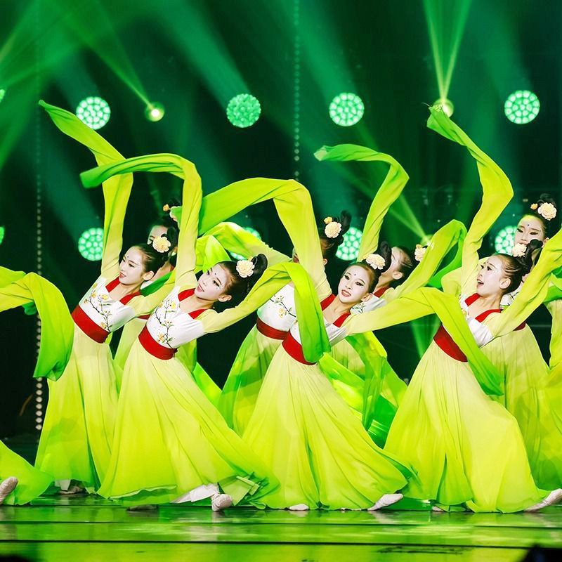 踏春行古典舞少儿水袖舞蹈服
