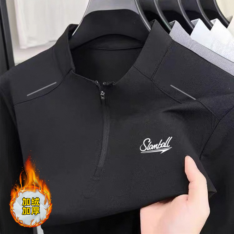 SLAMBALL加绒开领卫衣秋冬训练服