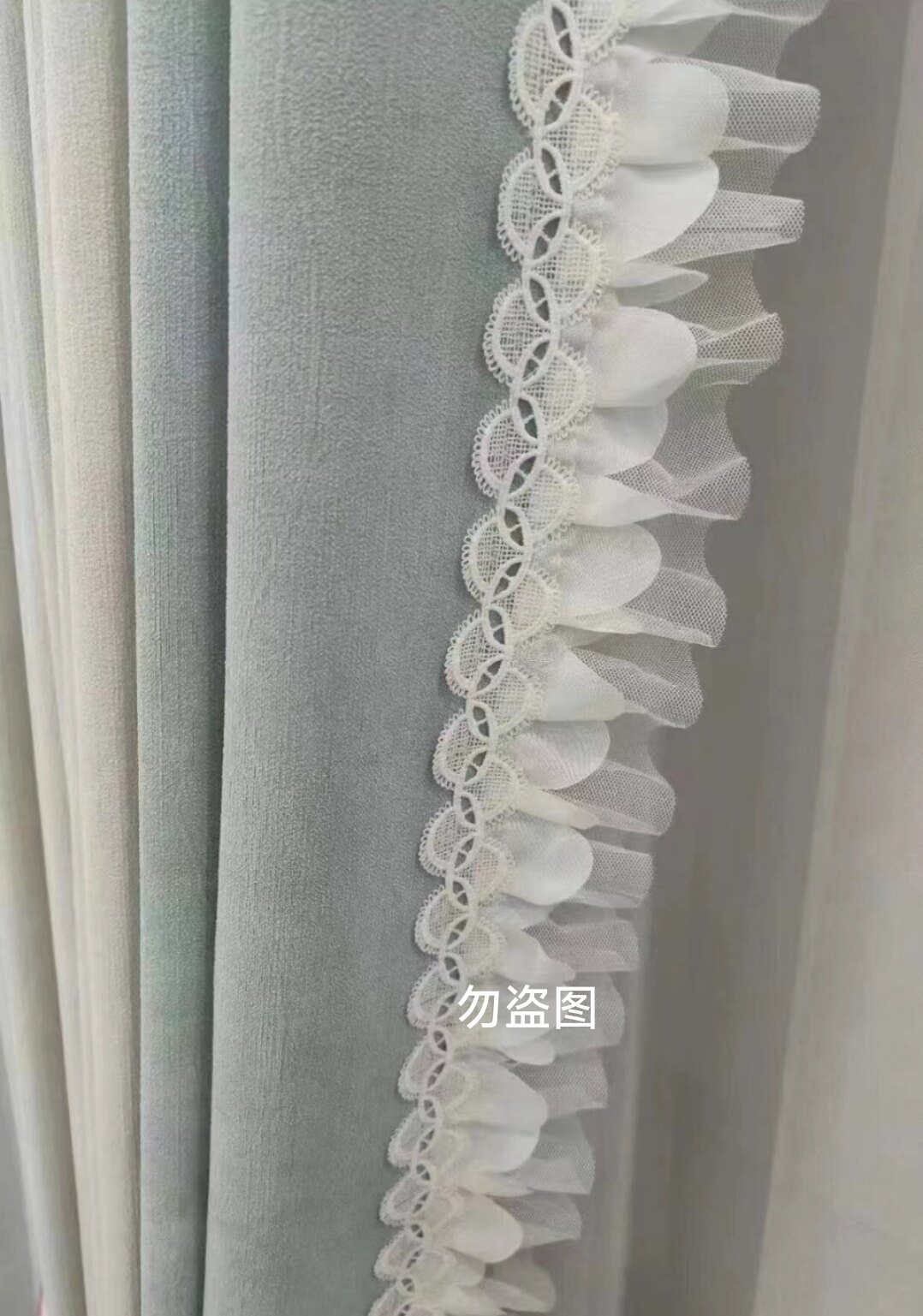 窗帘拼接网纱侧边花边辅料雪纱折叠半透明侧双层蕾丝沙发抱枕装饰
