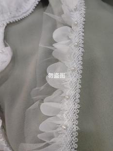 毛毛球側邊拼接蕾絲水溶法式 家紡沙發抱枕輔料 飾花邊新款 窗簾裝
