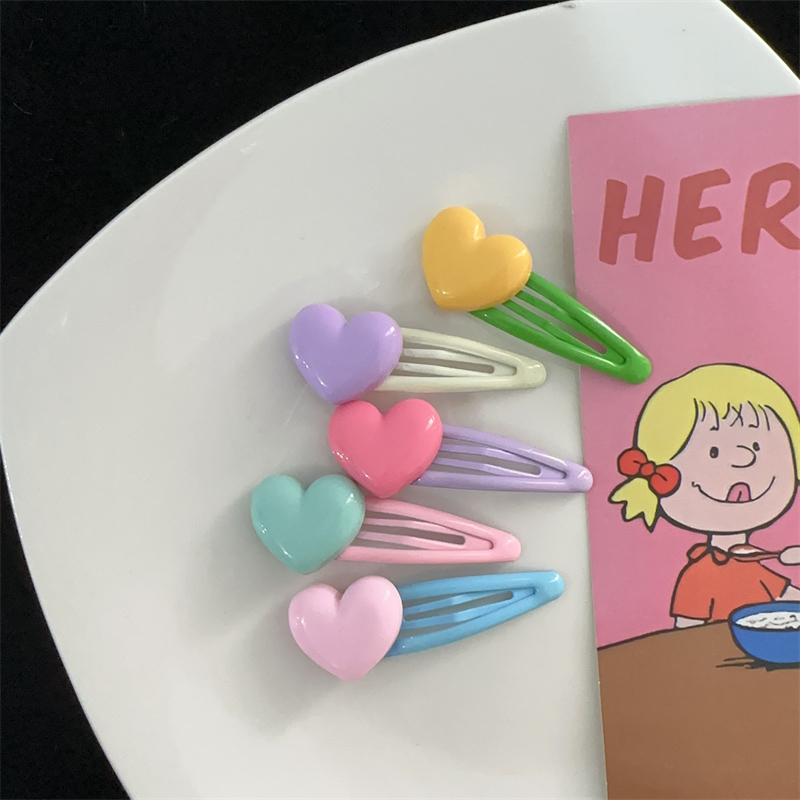 甜妹爱心发夹儿童BB夹可爱侧边刘海碎发夹头发夹子头饰新款发卡