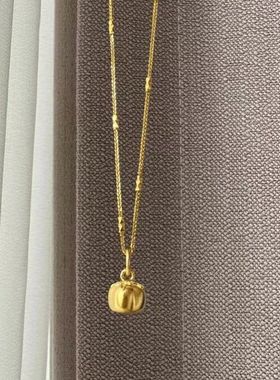 小柿子项链女款小众复古简约柿柿如意气质通勤锁骨链秋冬新款代发