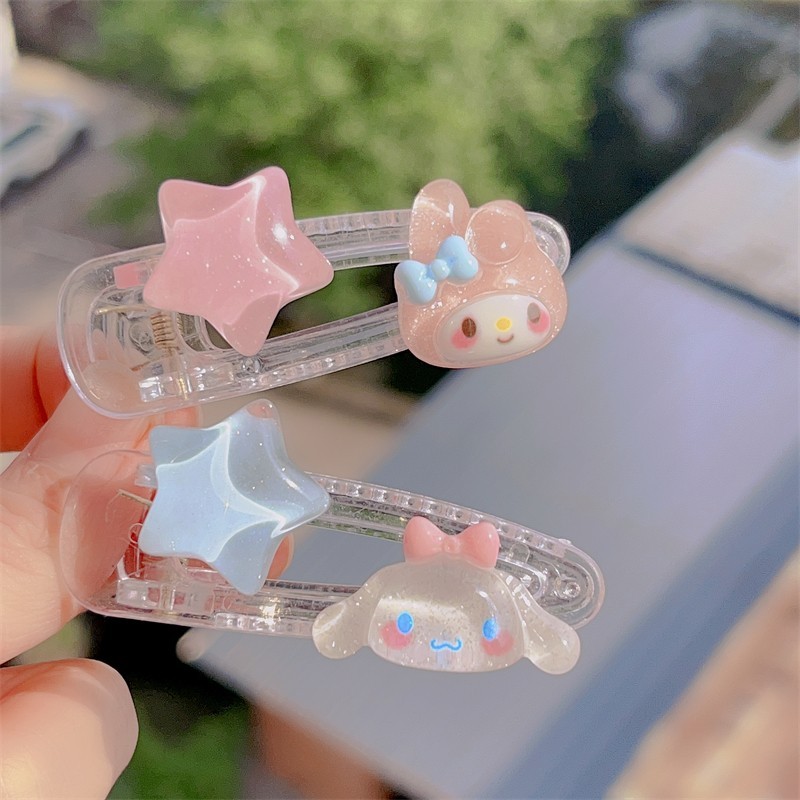 发夹亚克力日系细闪鸭嘴夹玉桂狗