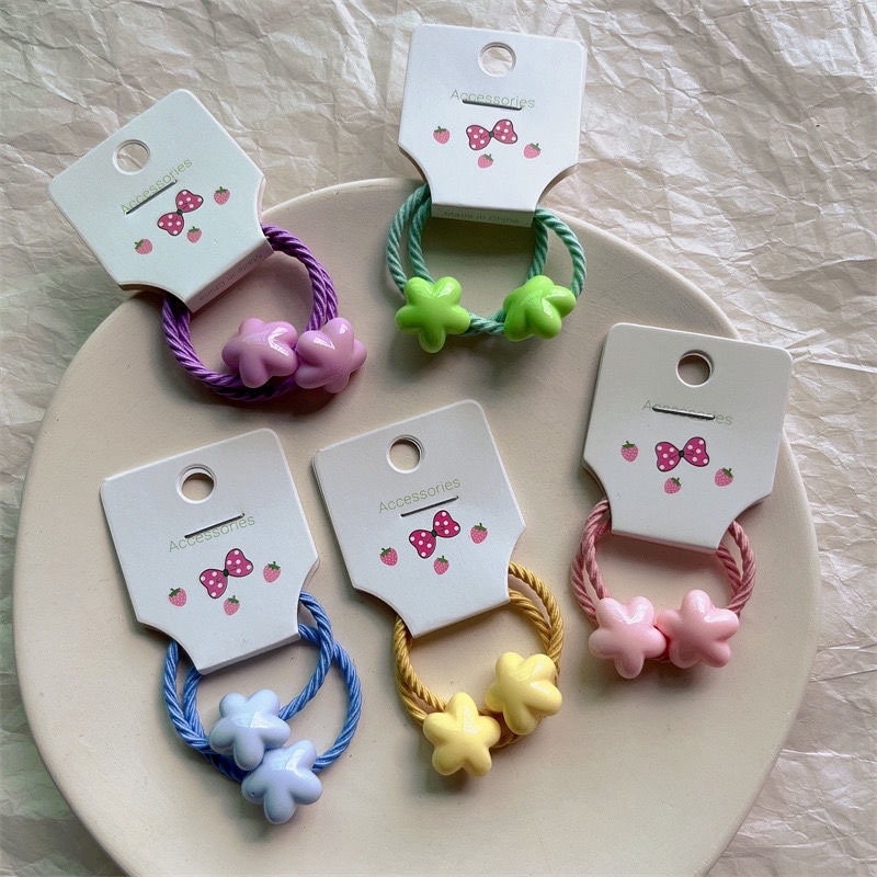 甜美星星发圈ins可爱少女心胖嘟嘟五角星头绳宝宝扎发小皮筋头饰