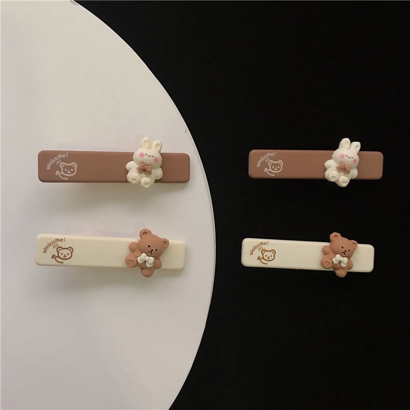 发夹磨砂可爱小熊小兔发卡