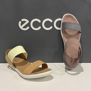爱步ECCO女鞋夏季新款松紧带休闲沙滩鞋百搭舒适凉鞋248353达玛拉