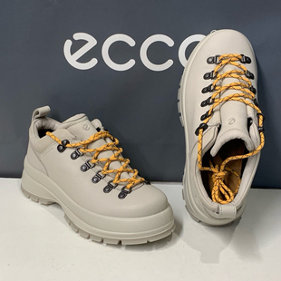 爱步ECCO女鞋真皮百搭防水减震厚底运动鞋休闲皮鞋220713 踪迹30