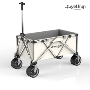 户外露营车小推车折叠收纳聚拢手拉车拖车越野轮四轮可拆卸营地车