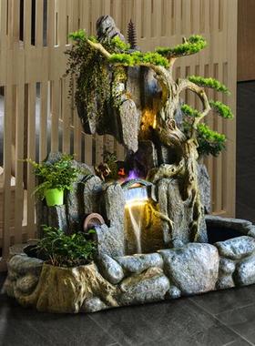 假山流水喷泉摆件庭院招财办公室客厅阳台养鱼池景观花园户外装饰