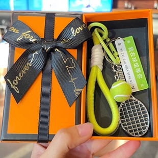 网球挂件网球拍钥匙扣定制创意礼物运动体育包挂饰球馆纪念小礼品