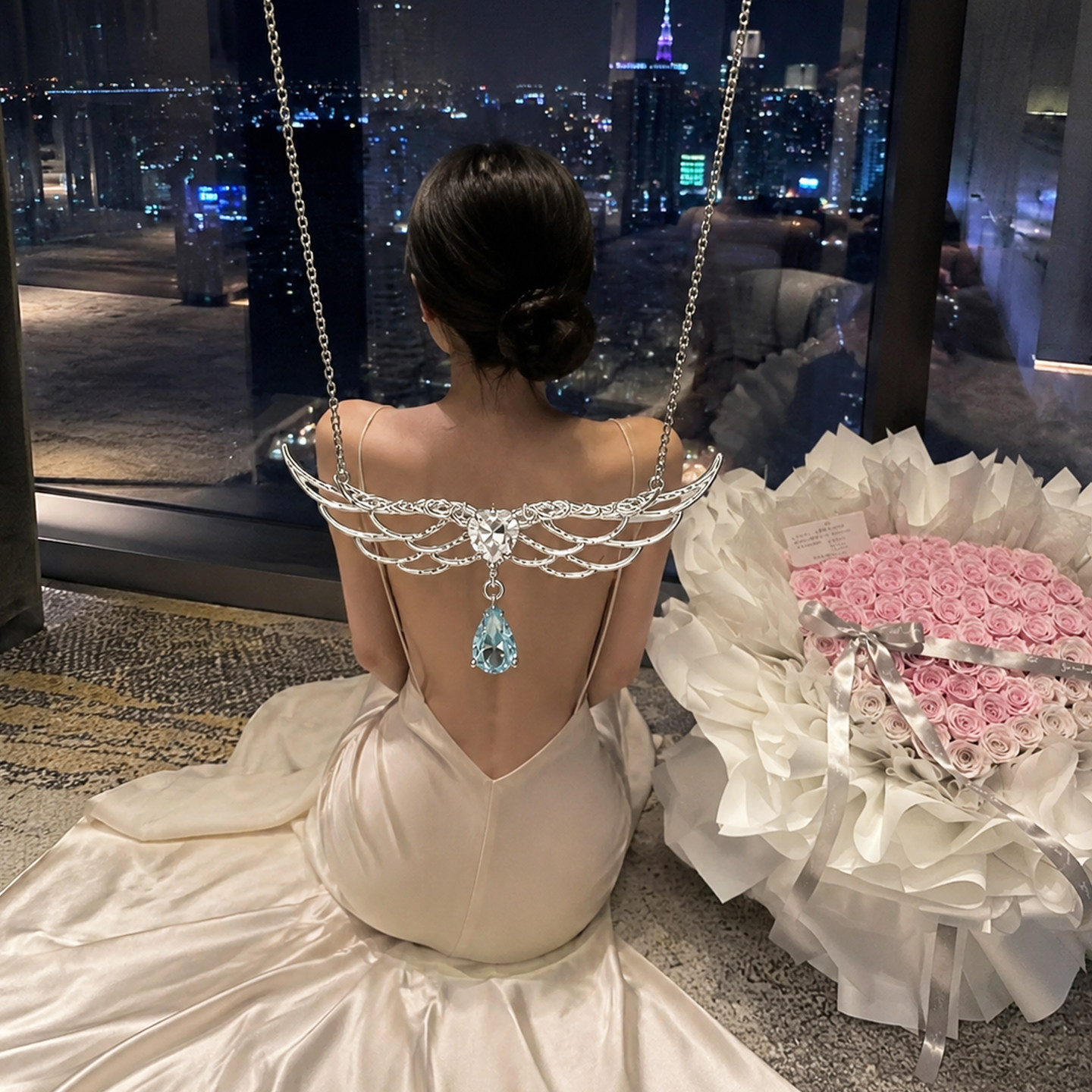paras kors派热my angel天使项链女款轻奢小众锁骨链【女生礼物】