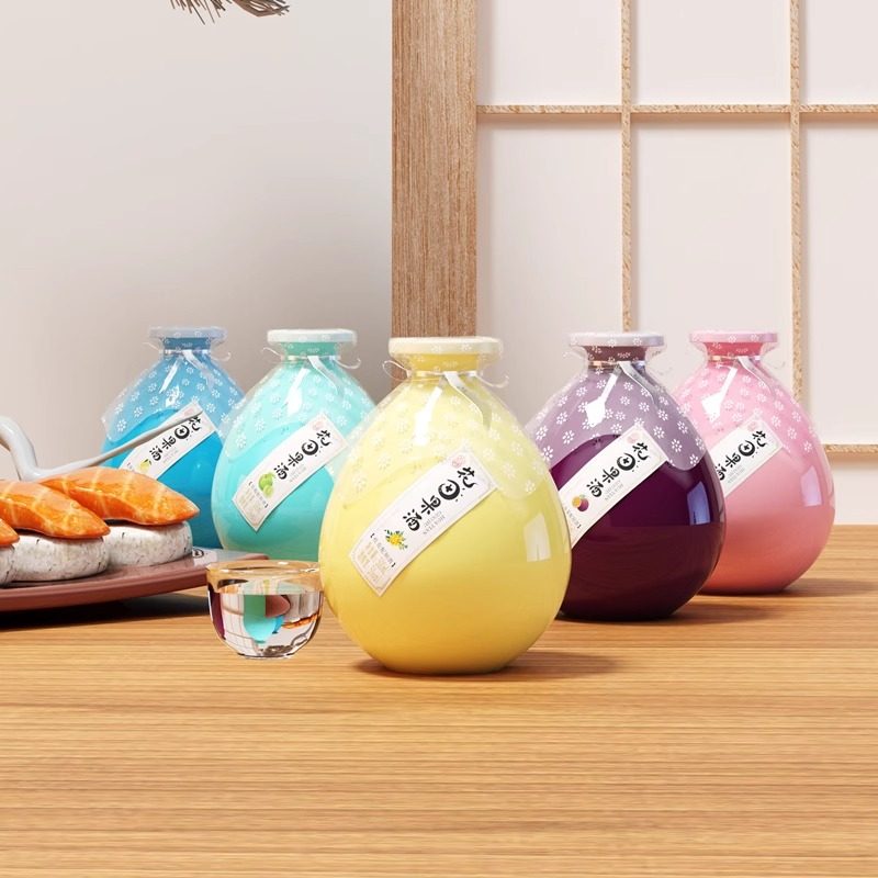 红动果酒古风花田坛装蜜桃味桂花酿青梅酒蜜柚酒少女低度微醺甜酒