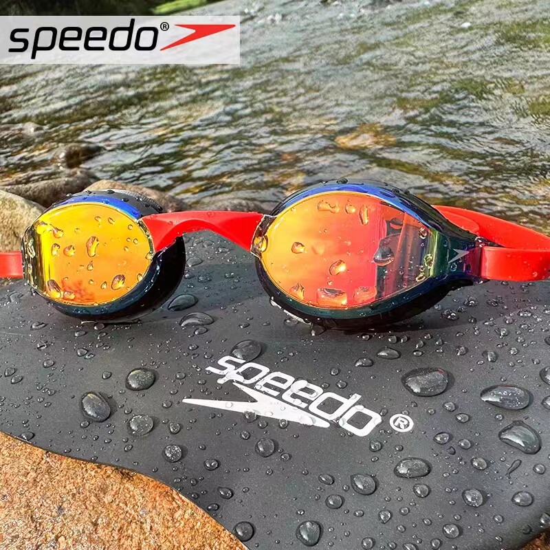Speedo泳镜男女竞速防水防雾高清小框游泳眼镜