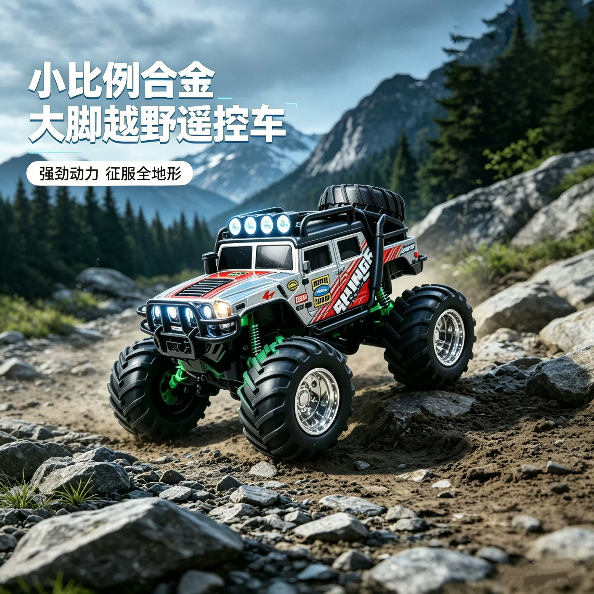 【双模控制】合金大脚越野遥控车
