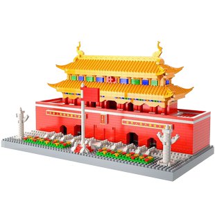积木北京天安门建筑儿童玩具男孩益智拼装8—12岁高难度9生日礼物