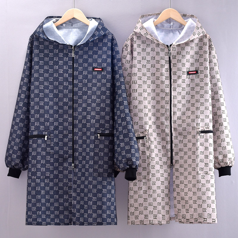 2023新款长袖罩衣男女薄款时尚防水防油围裙正穿拉链外套工作服,家庭/个人清洁工具,围裙,淘宝优惠券,粉丝福利购,淘宝优惠卷