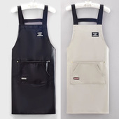 2023新款 时尚 PU软皮革围裙防水防油水产餐饮专用耐磨工作服定制