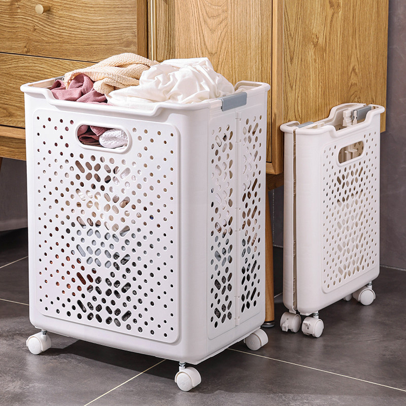 脏衣篓可折叠带轮放脏衣服收纳筐家用脏衣篮卫生间浴室大容量篮子