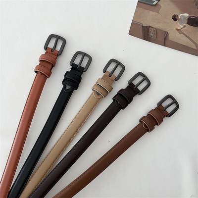 可免费加孔小皮带真皮腰带细