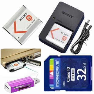 T99DC 充电器 W350D W570D相机电池 32G内存卡 T110D 适用索尼DSC