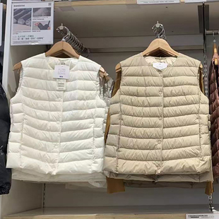 优款轻薄羽绒马甲女V领/圆领保暖内搭背心2026新款修身坎肩羽绒服