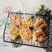 爆米花包装 袋饼干雪花酥袋磨砂透明通用零食食品袋小号可爱小袋子