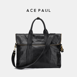 Ace Paul公文包2026年新款男士商务手提包时尚大容量电脑包手拎包