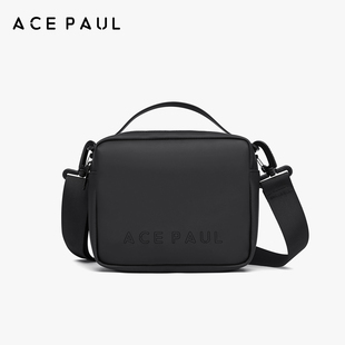 Ace Paul轻奢百搭单肩包休闲风男士单肩包黑色软面通勤斜挎包潮流