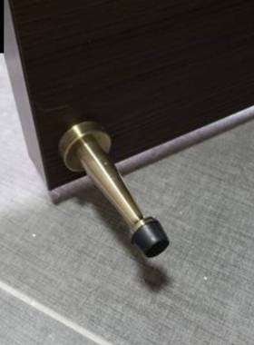 Pollard博拉德 黄铜门顶门阻防撞门碰加长黑色门顶卫生间橡胶门挡