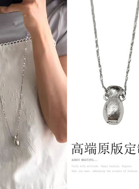 韩国博主同款极简风长款项链