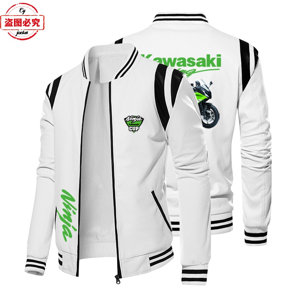 撞色皮夹克摩托车LOGO骑行服pu皮衣防风男士秋冬款加绒团队工作服