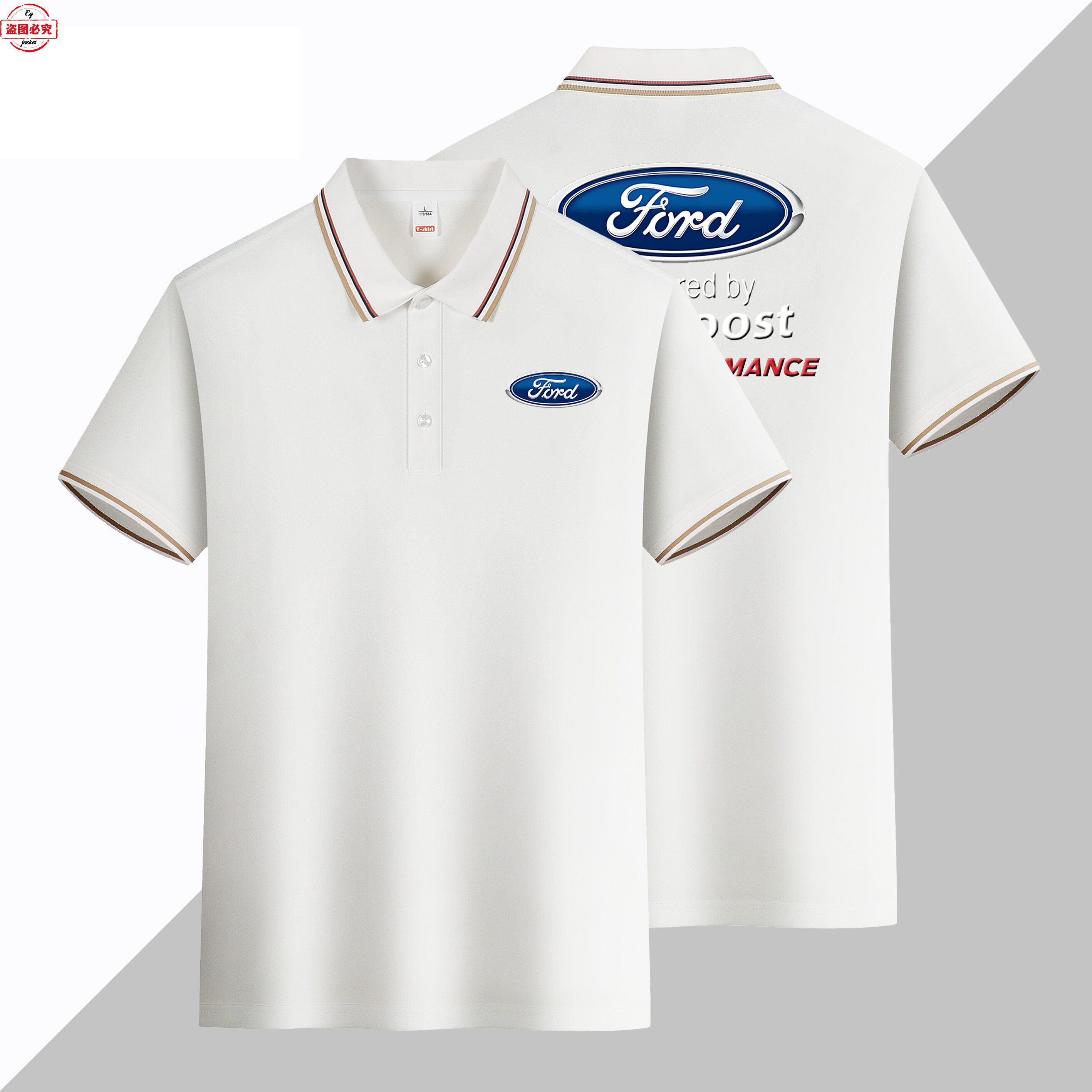 WRC拉力赛福特赛车车标印花男士Ford短袖运动t恤翻领Polo衫赛车服