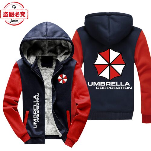 保护伞公司logo机车外套赛车服男上衣休闲加绒生化危机惩罚者卫衣