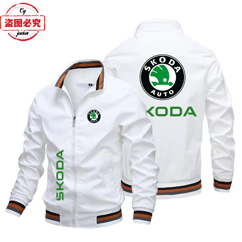 WRC拉力赛斯柯达赛车车标外套宽松长袖上衣立领夹克skoda车标外套