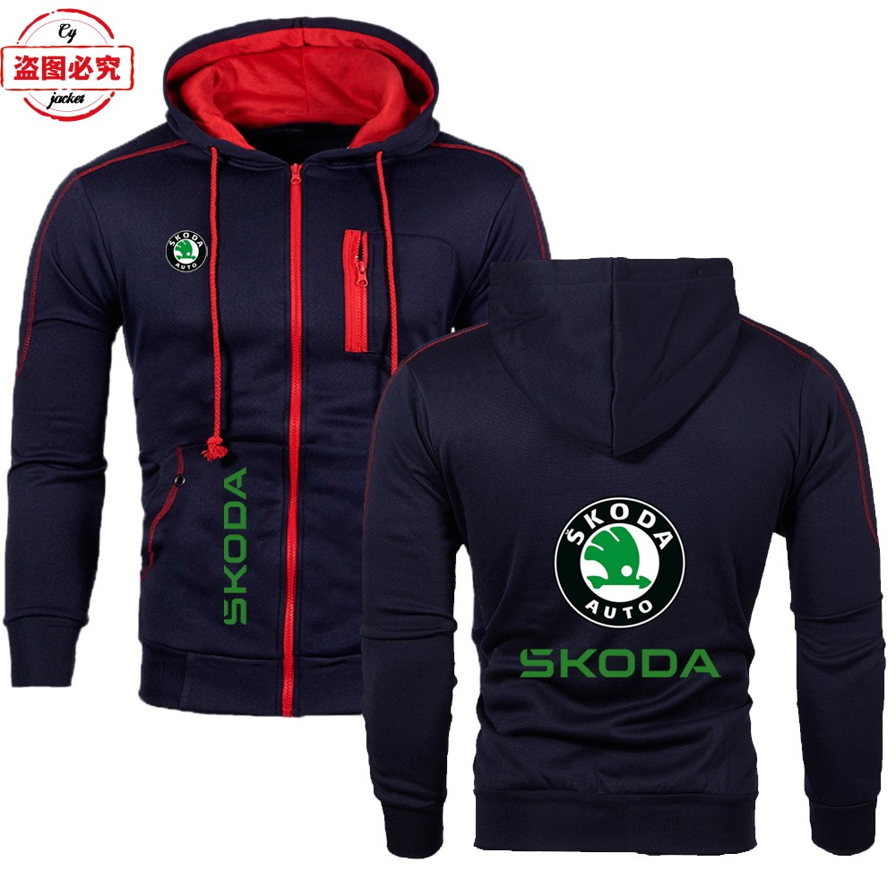 WRC拉力赛斯柯达赛车车标外套赛车服男上衣休闲卫衣skoda车标外套
