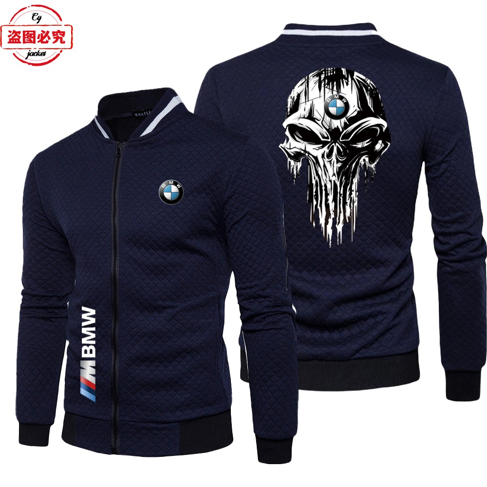 宝马机车logo印花赛车服外套男拉链立领夹克BMW M-Power夹克男装