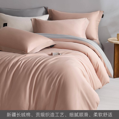高级感A类60支长绒棉床上四件套全棉纯棉床单被套床笠三件套床品4