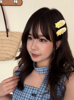 少女心侧边夹氛围感鸭嘴夹甜美刘