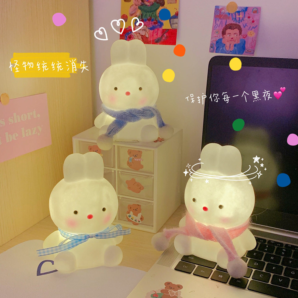 女心卡通创意小兔摆件卧室床头灯