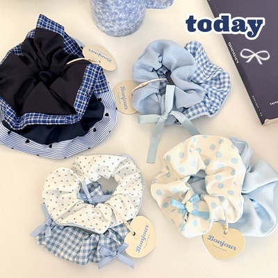 发圈高级感缎面甜美发绳发饰大号