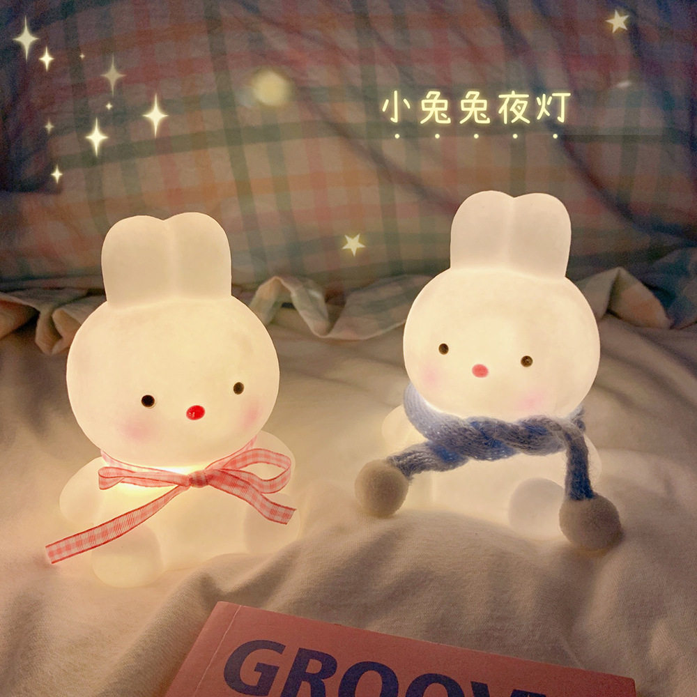 女心卡通创意小兔摆件卧室床头灯