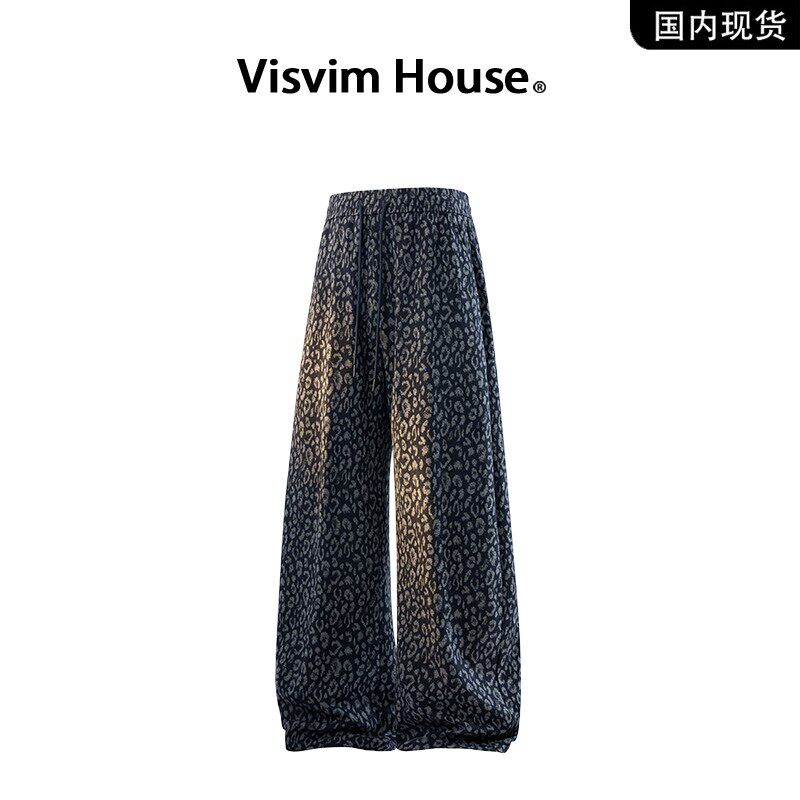 品牌现货撤柜】VISVIM WINGS夏季户外通勤豹纹抽绳阔腿休闲裤男
