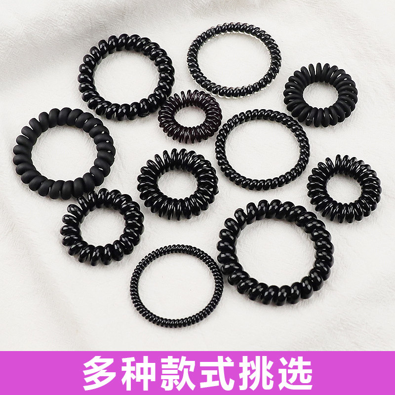 高弹力耐用橡皮筋女生扎头发电话线发圈电线圈细小号塑料头绳发绳