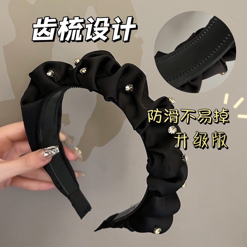 黑色发箍高颅顶复古法式头箍女图片