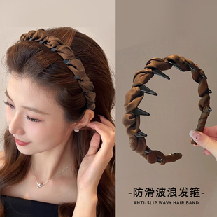 女士高颅顶发箍蓬松显发量头箍2026新款高端日常外戴带齿发卡发捆