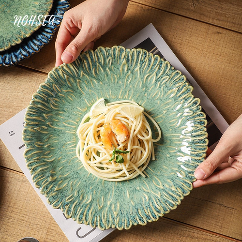 NOHSEA复古ins风窑变陶瓷菜盘