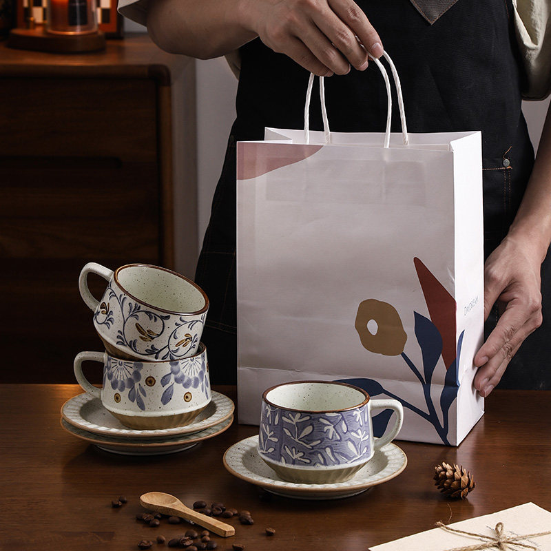 日式ins套装咖啡杯新款轻奢高颜值马克杯礼盒套装复古情侣对杯子,餐饮具,马克杯,淘宝优惠券,粉丝福利购,淘宝优惠卷