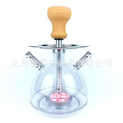跨境货源厂家直供水烟壶阿拉伯烟斗泡泡壶双管套装亚克力 hookah