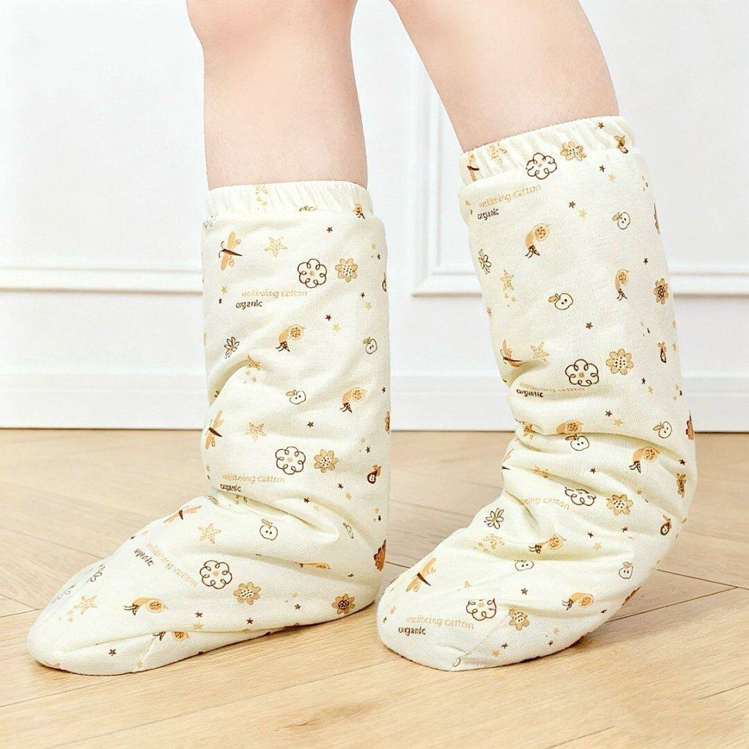 棉质花内胆加厚棉袜子男女中老年护膝脚套居家睡觉穿保暖棉花饰品